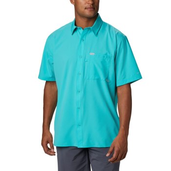 Columbia Muške Košulje - PFG Zero Rules Woven Short Sleeve Svijetlo Tirkizne | VCON-28739